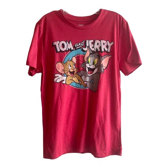 Tom & Jerry Cartoon Graphic T SHIRT MED Men's Women's TEE Cotton Blend Cat Mouse - Picture 6 of 7